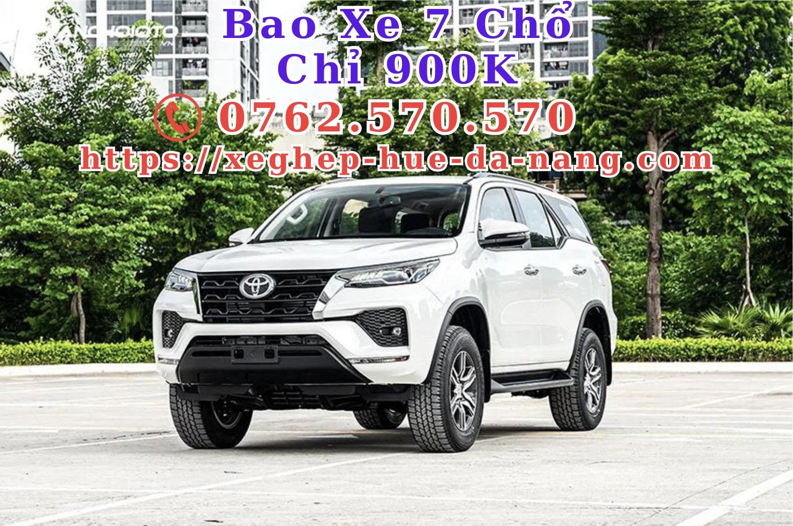 Bao xe 7 chỗ Huế Đà Nẵng chỉ 900k